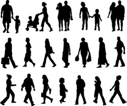 walking people